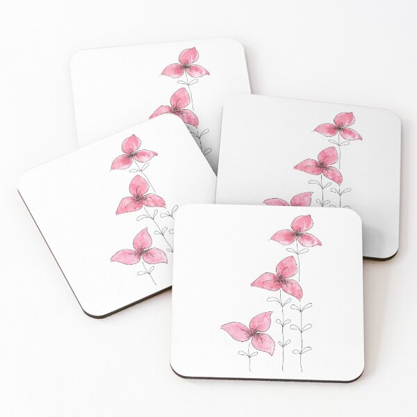 Item preview, Tulips Lover. Small Bloom . Pink flowers with leaves graphic drawing with watercolor elements. designed and sold by ZheltakovaIana.