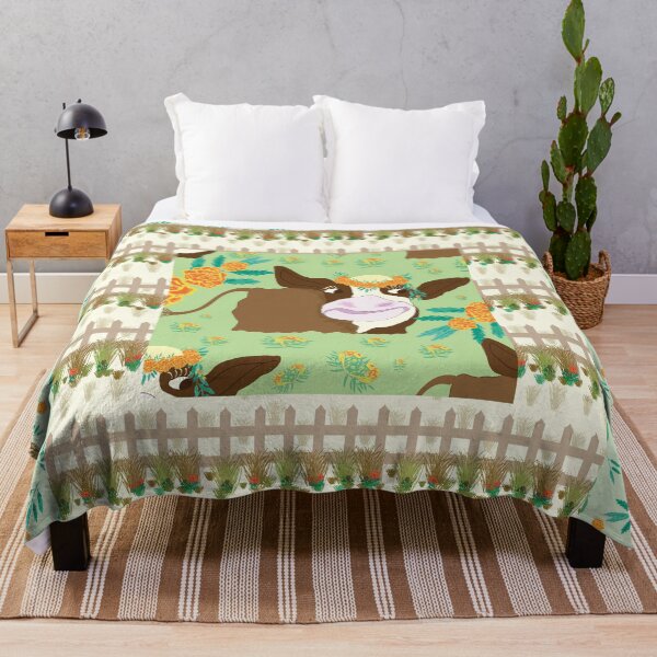 Item preview, Happy Cow Quilt Block- Green designed and sold by CharlotteMakes.