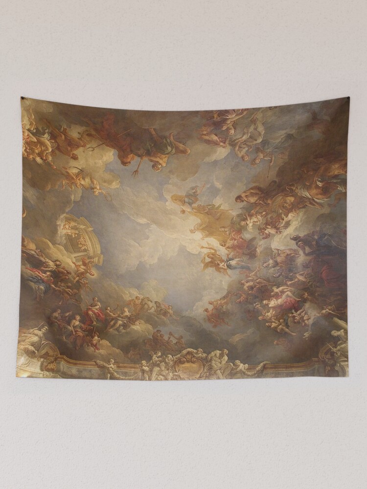 Thumbnail 2 of 3, Tapestry, Brown Ceiling at Versailles Renaissance Panting designed and sold by Freshfroot.