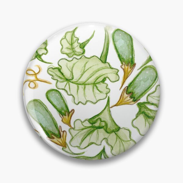 Item preview, Zucchini watercolor pattern designed and sold by tessakatecreate.