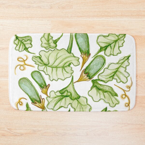 Item preview, Zucchini watercolor pattern designed and sold by tessakatecreate.