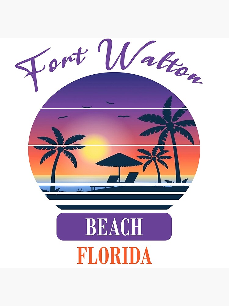 "Retro Fort Walton Beach Sunset Florida Beaches" Poster for Sale by
