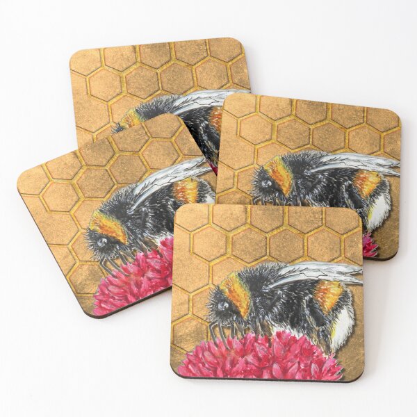 Item preview, Bee, honeycomb and flower designed and sold by MagentaRose.
