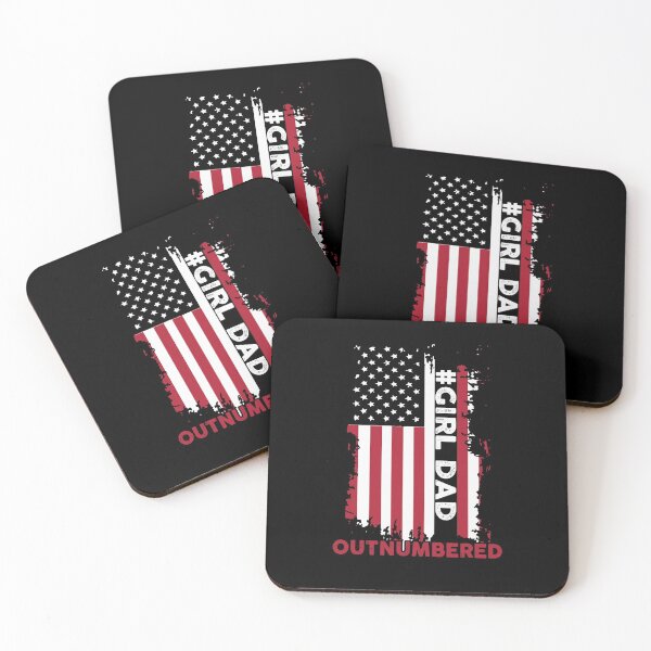 Item preview, Girl Dad Outnumbered Proud Happy Fathers Day designed and sold by Dressed For  Duty.