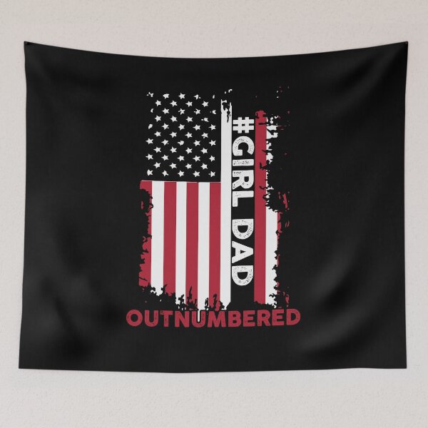Item preview, Girl Dad Outnumbered Proud Happy Fathers Day designed and sold by Dressed For  Duty.