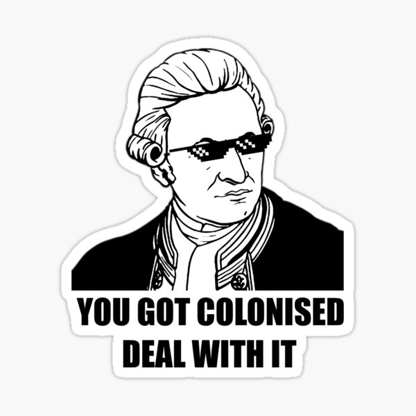 Captain Cook Deal With It Sticker