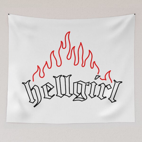 Item preview, Hellgirl Aesthetic Goth Grl Grunge Design (Red Flames & Black Text) designed and sold by Graograman.
