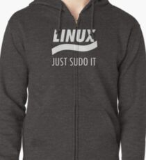 Linux - Just Sudo it Zipped Hoodie
