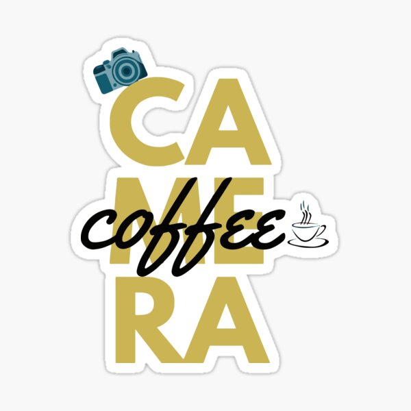 Coffee and camera Sticker