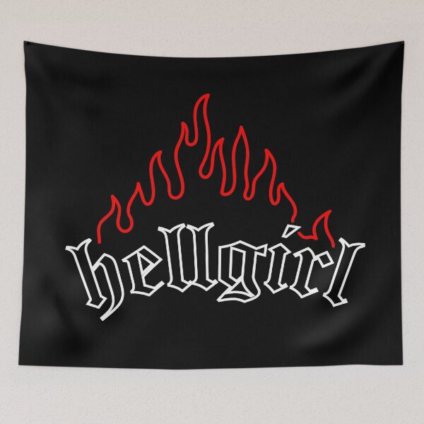 Item preview, Hellgirl Aesthetic Goth Grl Grunge Design (Red Flames & White Text) designed and sold by Graograman.