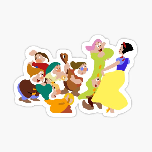 Snow White Cartoon Head Sticker Bumper Decal - ''SIZES