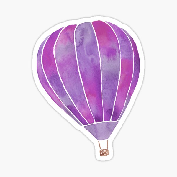 Item preview, Watercolor Hot Air Balloon - pink and purple designed and sold by srsig designs.