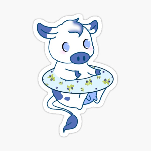 Stickers, Labels & Tags NEW Animal Sticker Blueberry Cow Vinyl Sticker