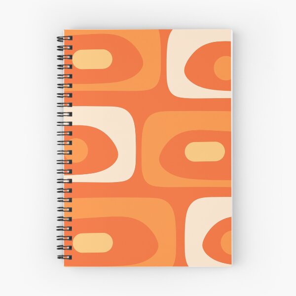 Item preview, Mid Century Modern Piquet Abstract Pattern in Orange Tangerine Yellow Cream designed and sold by kierkegaard.