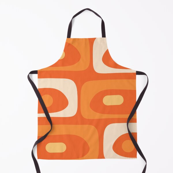 Item preview, Mid Century Modern Piquet Abstract Pattern in Orange Tangerine Yellow Cream designed and sold by kierkegaard.