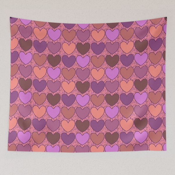 Item preview, Corazones manchados de morado, marrón y melocotón designed and sold by KDStout.