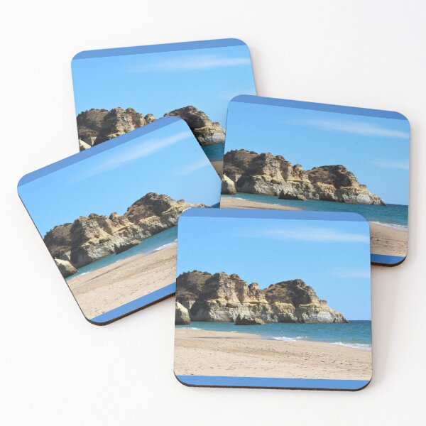 Item preview, Blue Ocean, Sandy Beach and Rock Formations in Portugal  designed and sold by Sonya Umble.