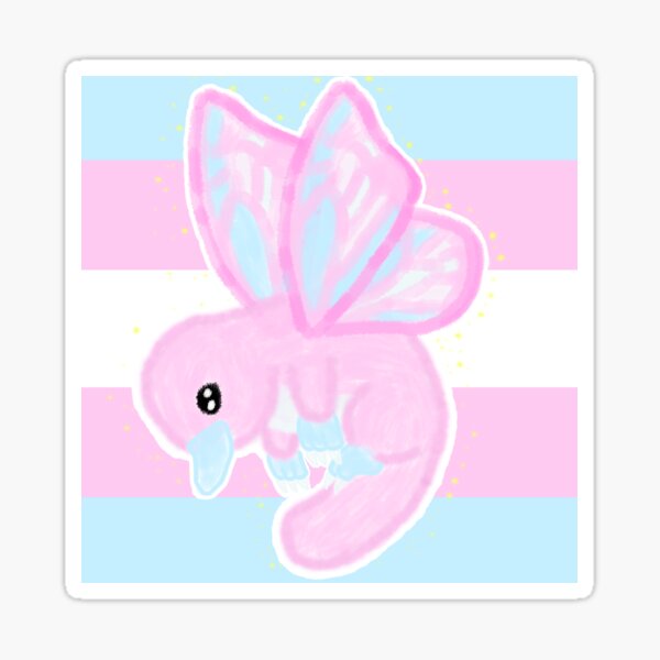 Item preview, The Prettiest Platypus Trans Flag designed and sold by SophiePlatypus.