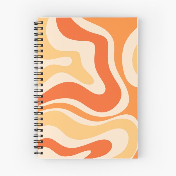 Item preview, Retro Modern Liquid Swirl Abstract Pattern Square in Orange and Tangerine Tones designed and sold by kierkegaard.