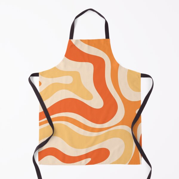 Vista previa del artículo con la obra «Cuadrado de patrón abstracto de remolino líquido moderno retro en tonos naranja y mandarina», diseñado y vendido por kierkegaard.