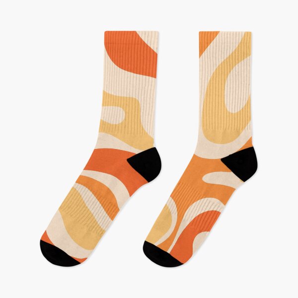 Item preview, Retro Modern Liquid Swirl Abstract Pattern Square in Orange and Tangerine Tones designed and sold by kierkegaard.