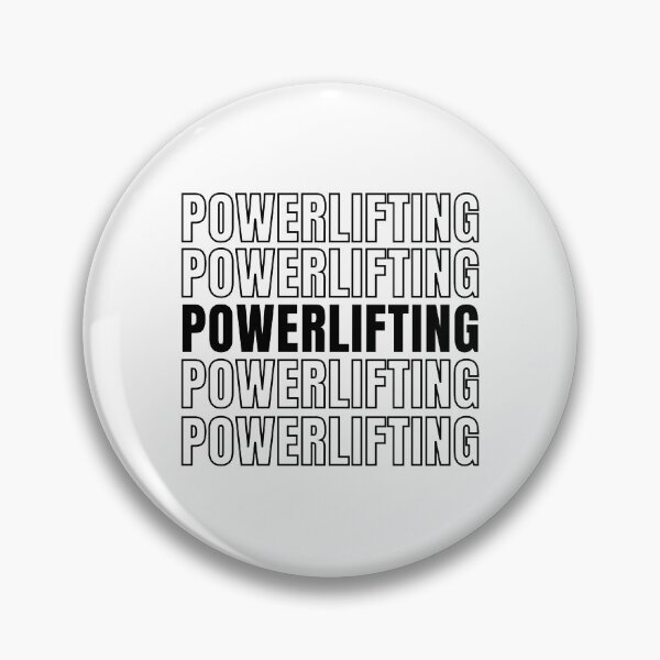 Item preview, Powerlifting Repeated Text Black - Funny Gym designed and sold by GymWearDepot.