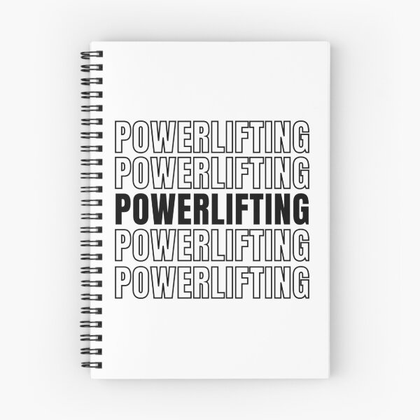 Item preview, Powerlifting Repeated Text Black - Funny Gym designed and sold by GymWearDepot.