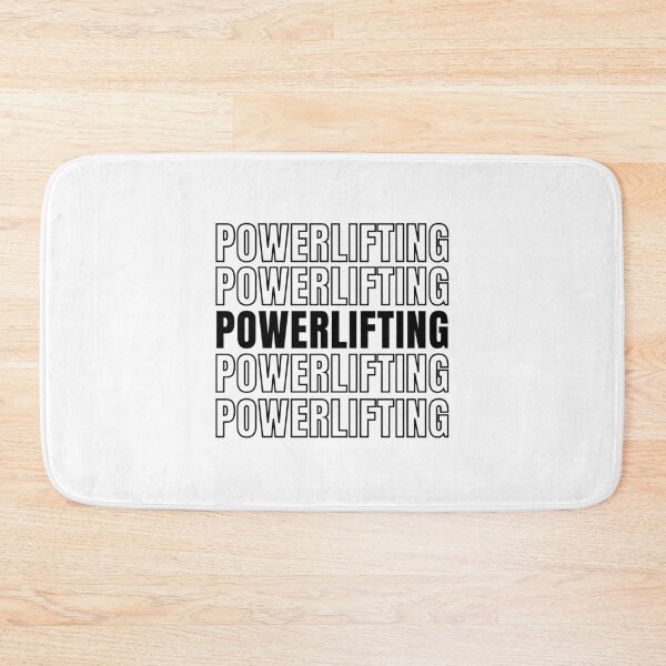 Item preview, Powerlifting Repeated Text Black - Funny Gym designed and sold by GymWearDepot.
