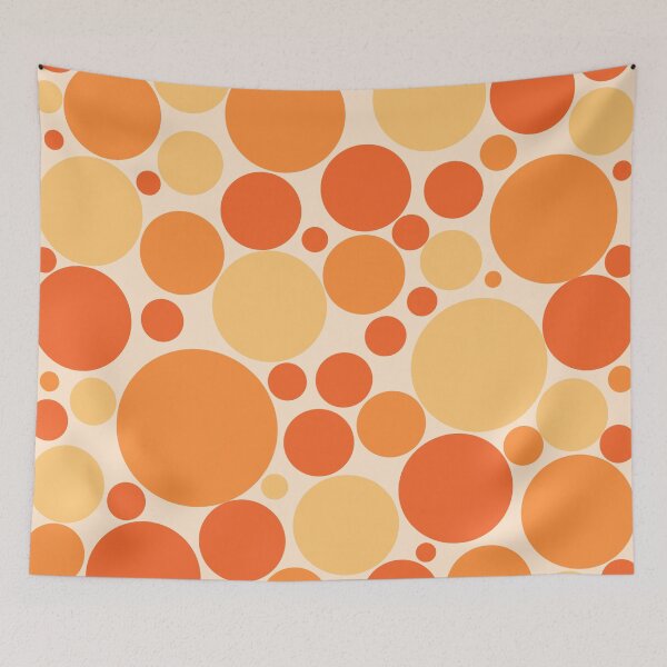 Item preview, Bubbly Mod Dots Pattern in Tangerine Orange Tones designed and sold by kierkegaard.