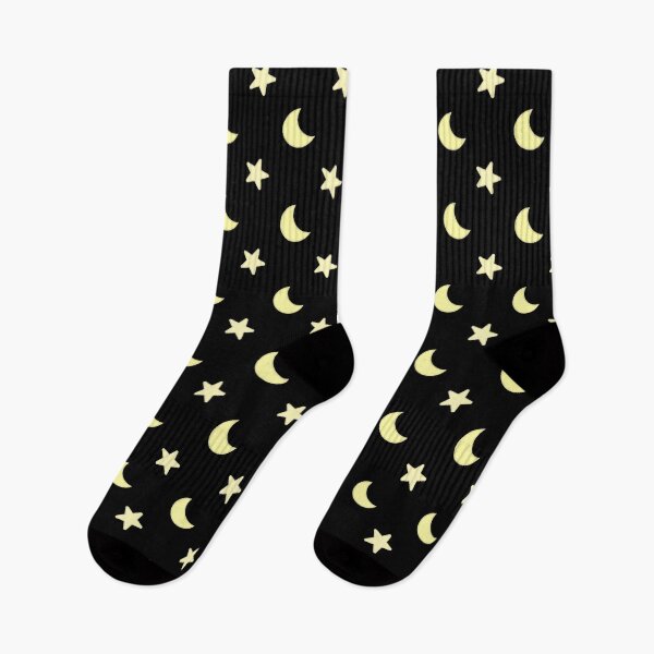 Item preview, Moon and Star Pattern in Black designed and sold by Kelly Leung.
