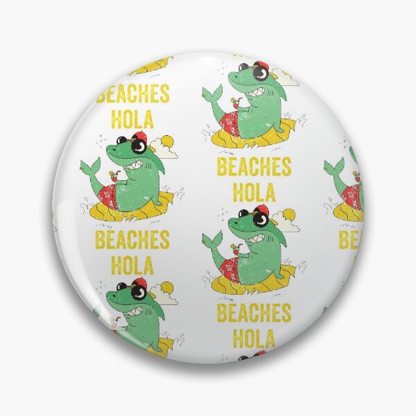 Item preview, Shark Hola Beaches Summer Beach Funny Slogan Vacation Quote  designed and sold by RayanDesigns.