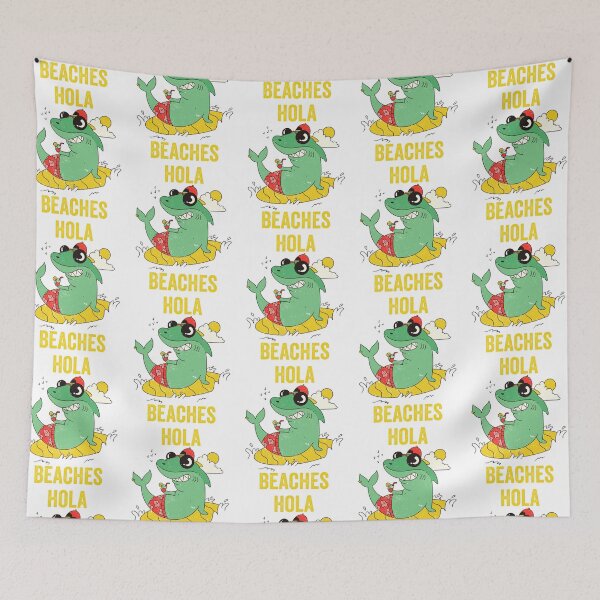 Item preview, Shark Hola Beaches Summer Beach Funny Slogan Vacation Quote  designed and sold by RayanDesigns.