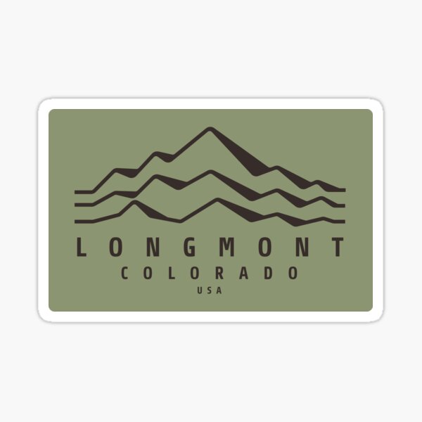Longmont, Colorado Mountain Green Sticker