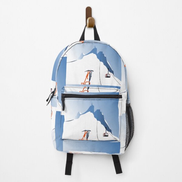 Item preview, Poster of the Alps Aiguille du Midi cable car and ice ax designed and sold by leewarddesign.