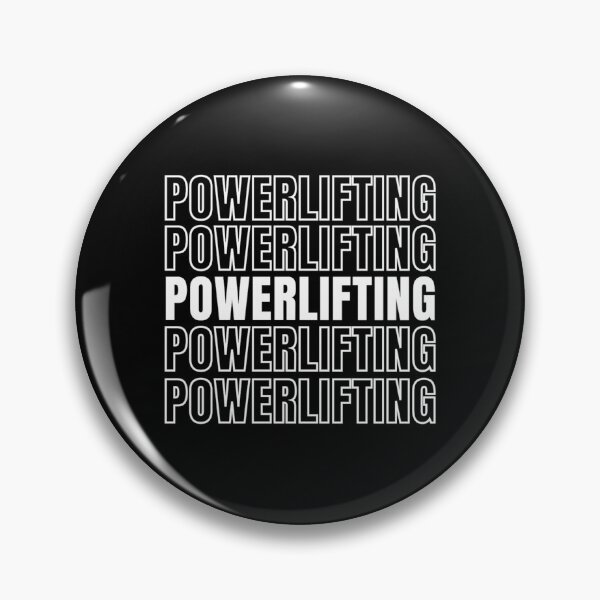 Item preview, Powerlifting Repeated Text White - Funny Gym designed and sold by GymWearDepot.