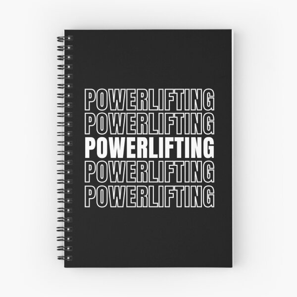 Item preview, Powerlifting Repeated Text White - Funny Gym designed and sold by GymWearDepot.
