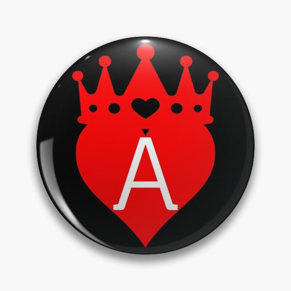 Item preview, king or queen crowned red heart with letter A designed and sold by ronaldsonou.