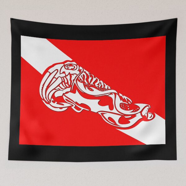 Item preview, Tribal Cuddle Fish Dive Flag  designed and sold by A-Dube-Thought.