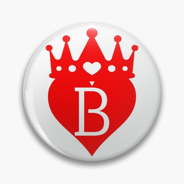 Item preview, crowned red heart with letter B designed and sold by ronaldsonou.