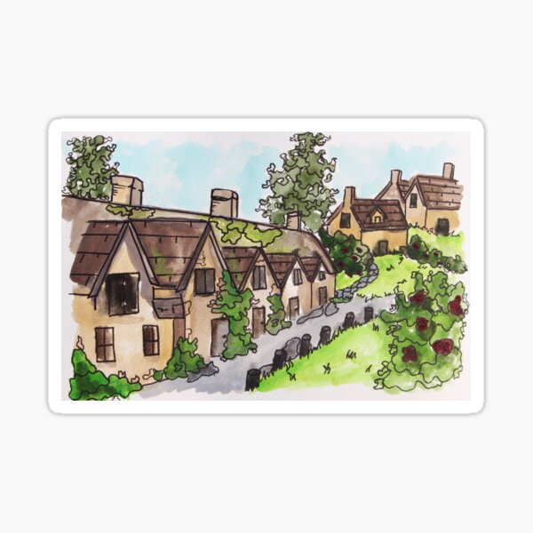 "A Quiet Town" Sticker for Sale by mmmcghieart Redbubble