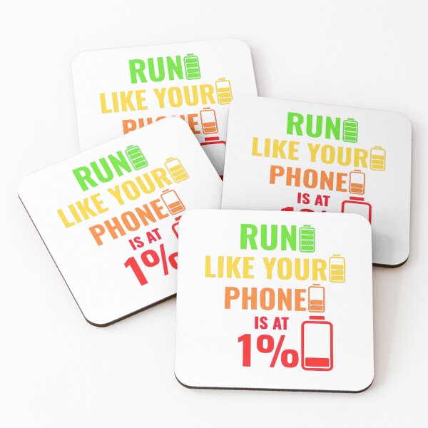 Item preview, Run Like Your Phone Is At 1% / Green/ Yellow/ Orange/ Red - Funny Gym designed and sold by GymWearDepot.