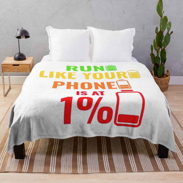 Item preview, Run Like Your Phone Is At 1% / Green/ Yellow/ Orange/ Red - Funny Gym designed and sold by GymWearDepot.