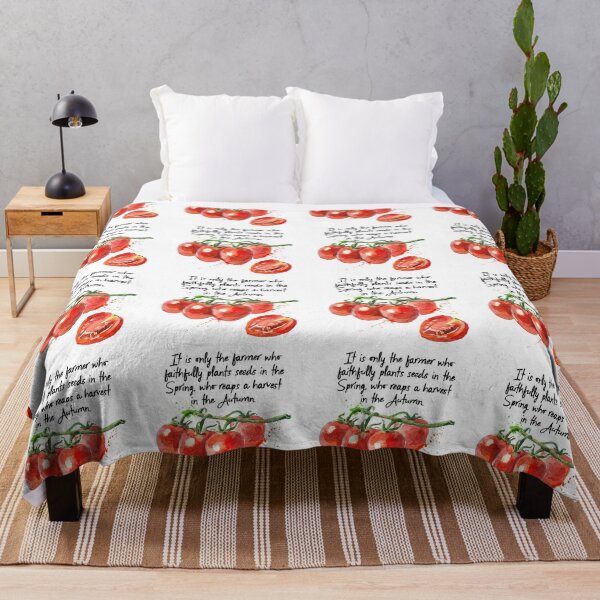 Item preview, Farmer quote with watercolor tomatoes on the vine designed and sold by IndependentLife.