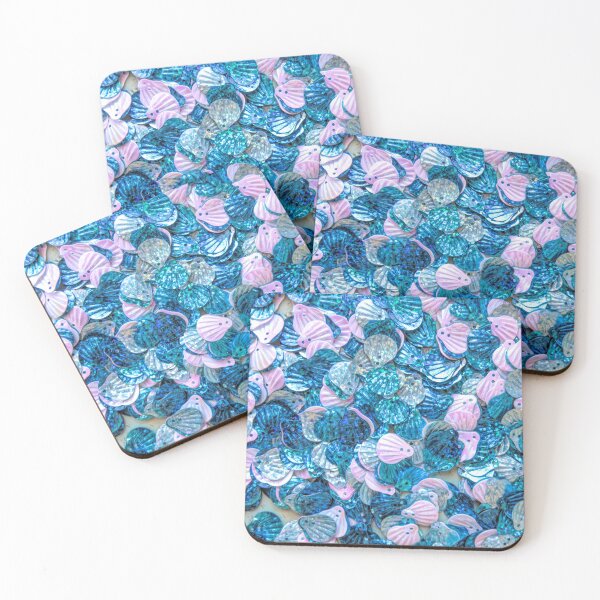 Item preview, Blue Seashell Glitter designed and sold by Elisabeth Lucas.