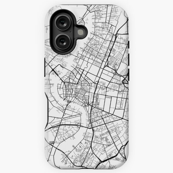 Item preview, Bangkok Map, Thailand - Black and White designed and sold by MainStreetMaps.