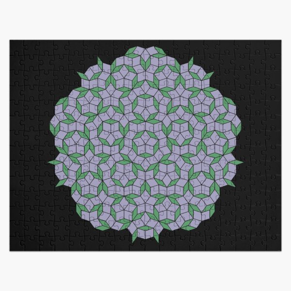 Aperiodic tiling - Purple and green Jigsaw Puzzle