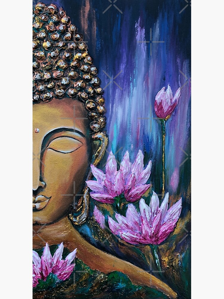 Gold Buddha and lotus\