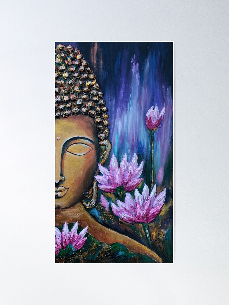 Gold Buddha and lotus\