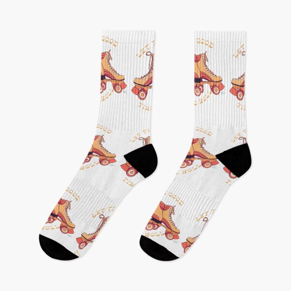Item preview, Retro Rainbow Roller Skates Let The Good Times Roll Peach designed and sold by Old Urban Farmhouse Design Studio.