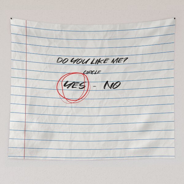 Item preview, Do You Like Me? Crush Crumpled Notebook Paper Letter designed and sold by hyproinc.